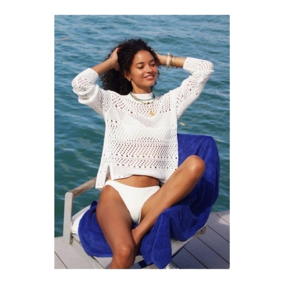 Solid & Striped Max Sweater in White NWT - Picture 1 of 8